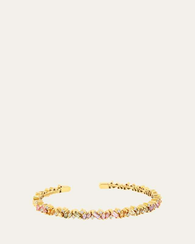 Frenzy Baguette Sapphire Bangle Bracelet